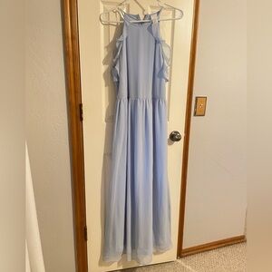 H&M Light Blue maxi Dress with Zipper Formal bridesmaid